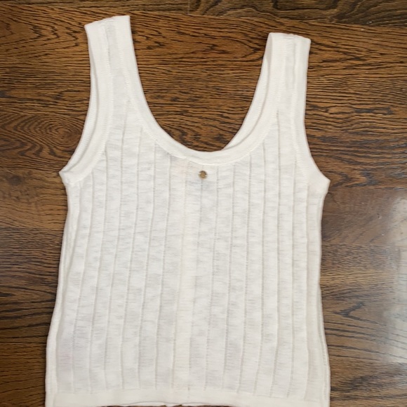 Beige Camisole Ribbed Sweater Size Medium - Picture 4 of 4